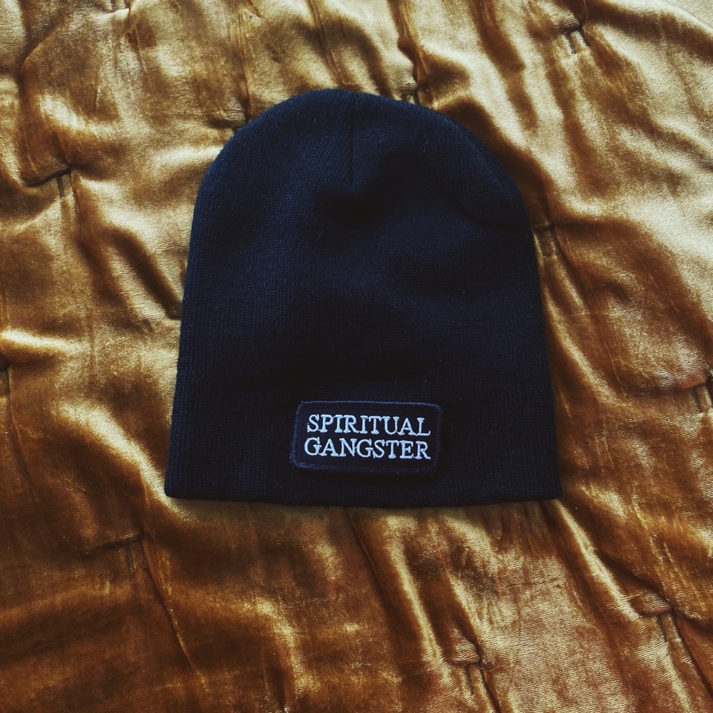 SPIRITUAL GANGSTER Black Logo Beanie